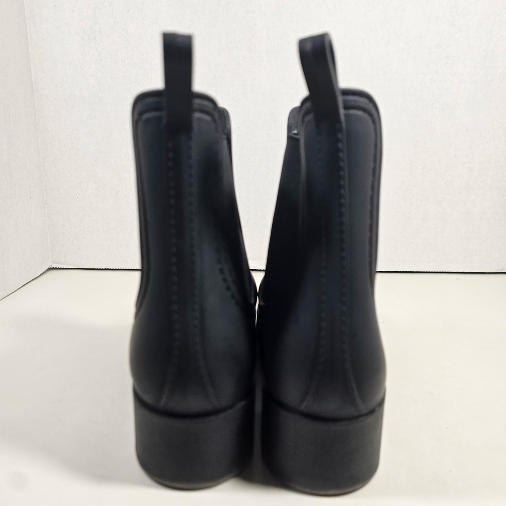 Jeffrey Campbell Black Chelsea Platform Rain Booties - Picture 5 of 9